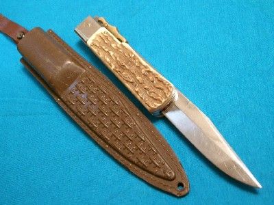 BIG VINTAGE VALOR 422 COBRA FOLDING DIRK DAGGER STILETTO BOWIE KNIFE 