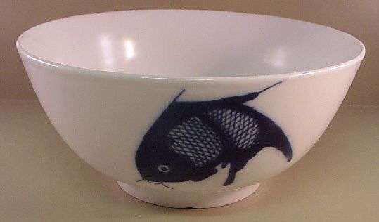 Misty Rose Cobalt Blue & White Carp/Coi/Coy Fish 8 Vegetable/Serving 