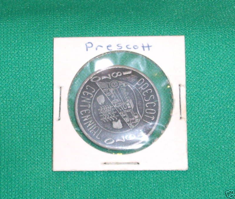 Prescott IA Iowa 1970 Town Centennial Coin Token RR  