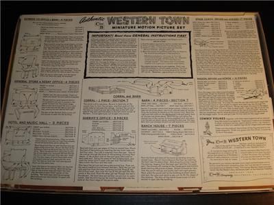 HTF) 1950s AUTHENTICC&B WESTERN TOWN MINITURE MOTION PICTURE SET 