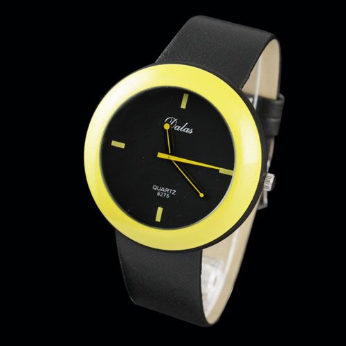 Big Face Concise Leatheroid Fashion Teenagers Wrist Watch Watches 