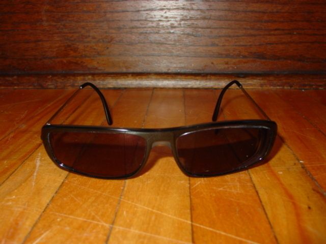 MENS CARTIER FRANCE PLATINUM & BLACK PLASTIC RIMMED SUNGLASSES 