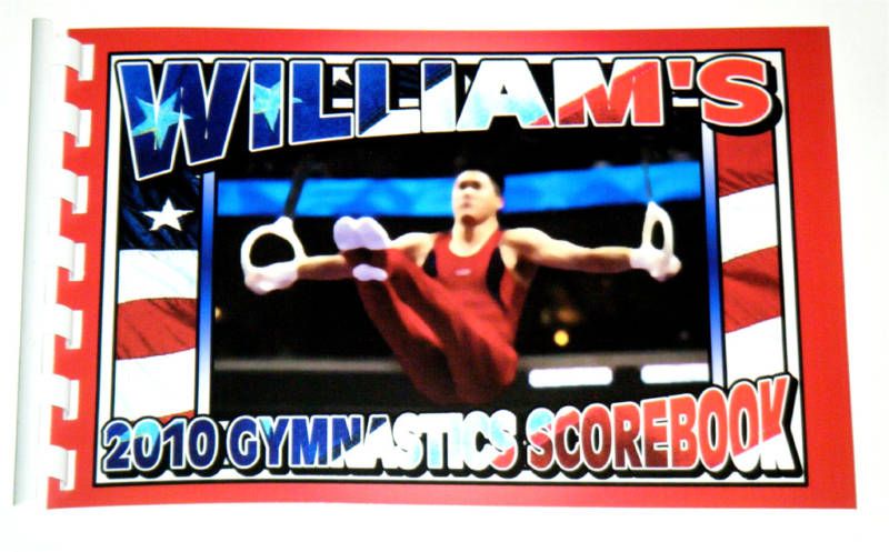 Personalized GYMNASTICS * SCORE BOOK * SCOREBOOK * BOY  