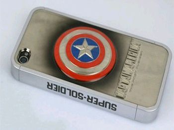 Captain America Metal Skin Hard Case Cover for iPhone 4/4G/4S + Screen 