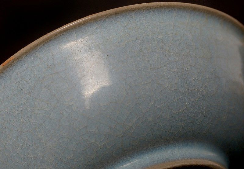 ANTIQUE CHINA SONG CELADON GLAZED PORCELAIN BOWL RU KILN 85PQ  