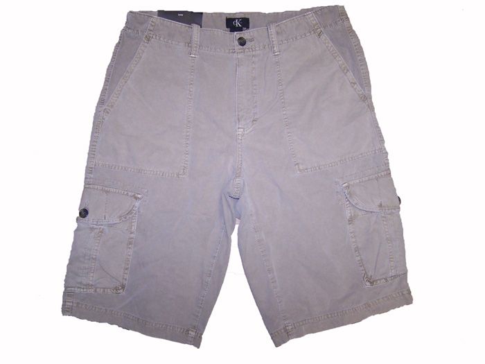 Calvin Klein Mens Cargo Shorts Sandie Lifestyle Khaki{  