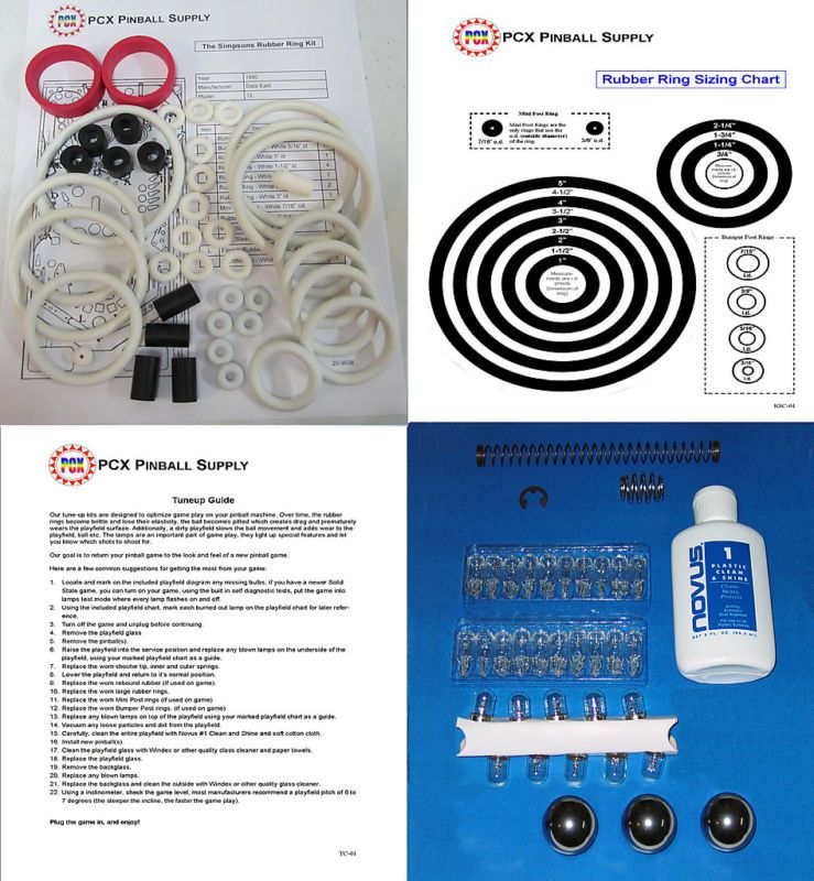 1990 Data East The Simpsons Pinball Tune up Kit  