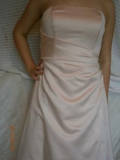 DAVIDS BRIDAL Pink Satin Bridesmaid or Prom Dress~~worth $129 