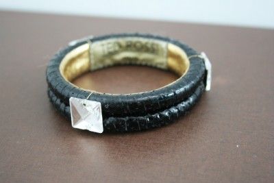 NIB Designer Ted Rossi NYC Python Leather Bracelet $125  