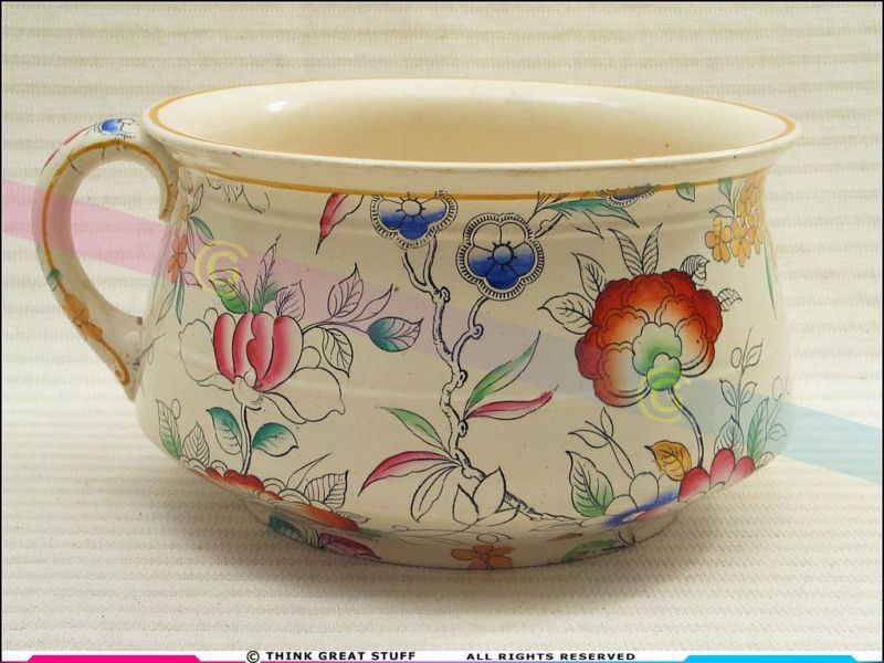 1871 Brownfield & Son Decorated Chamber Pot 21001204 Antique Thunder 