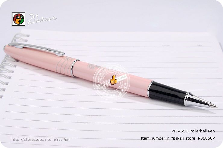 Picasso PS606 Rollerball Pen Pearl Pink Barrel Lady Pen  