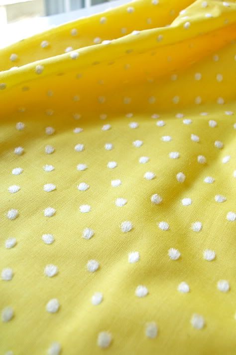 Vintage 60s 70s Yellow Polka Dot puff sleeve babydoll mini DRESS Mod 