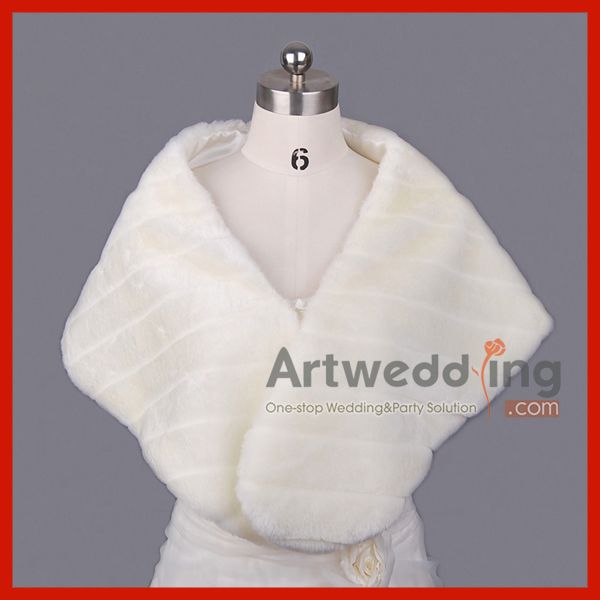   Soft Faux Fur Wedding Evening Bolero Wrap Shawl Jacket Cape  