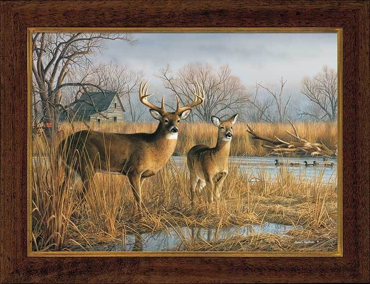 Jim Hautman Our Side of the River Canvas  Buck  