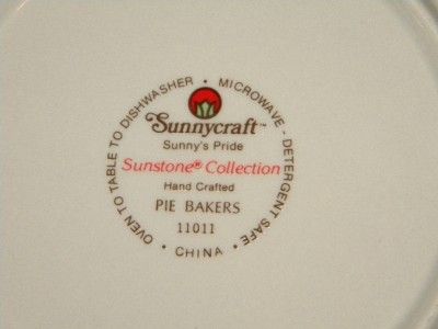 Vtg. Sunnycraft Sunstone Collection 11 Apple Pie Plate  