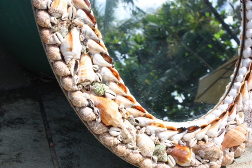 Oval Mirror w/ Seashells Large   Coastal Living  