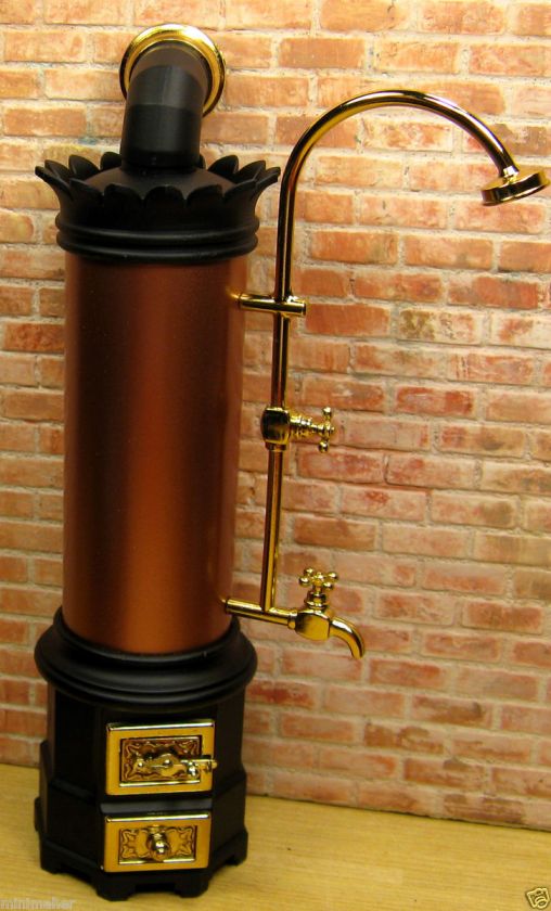 Victorian Copper Shower~real metal water heater~Dollhouse 112 scale 