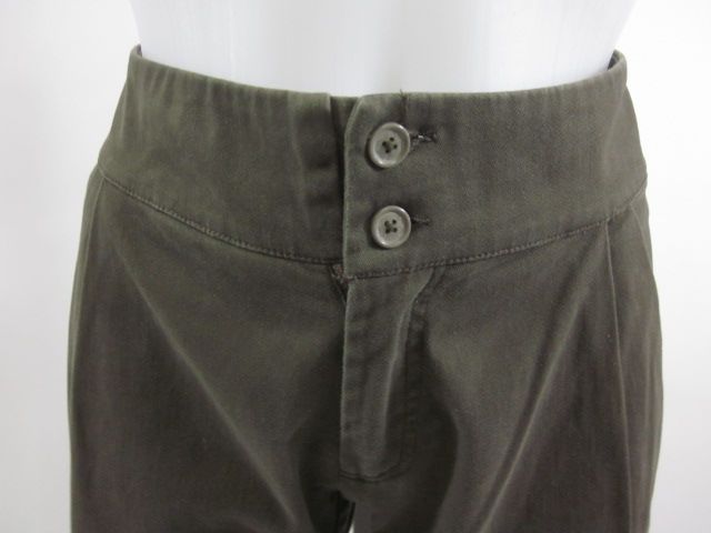 ANGELA MELE Green Khaki Pants Slacks Trousers Sz 44  