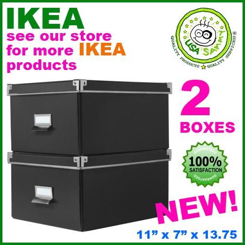 IKEA 2 x Boxes Box Organizer Lid Letter Size fit BESTA  