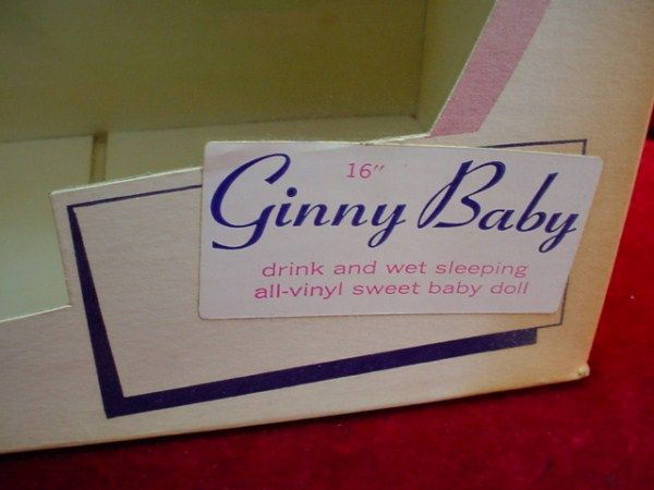 Vintage 1960s 16 VOGUE BABY GINNY DOLL BOX ONLY Vogue Dolls ORIGINAL 