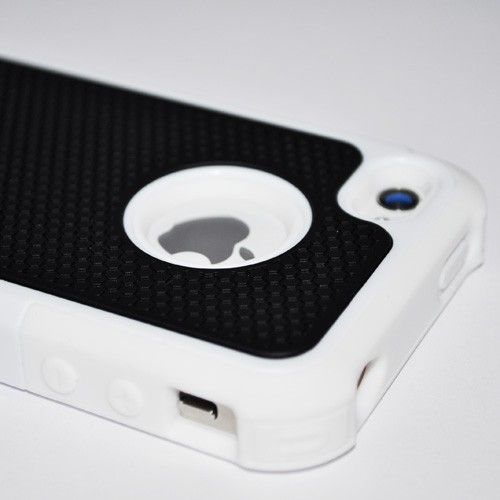   Hard and Soft Plastic Silicon Combination case for iPhone 4 and 4S