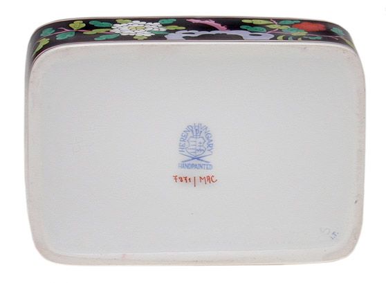 Herend Macao (MAC) Covered Card Box, Hungary, Hungarian  