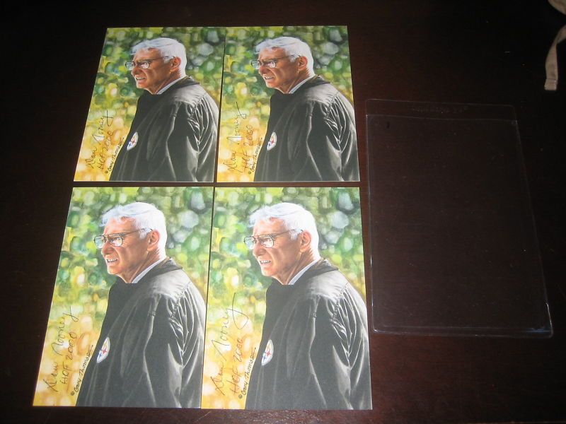 LOT (4) DAN ROONEY AUTOGRAPH SIGNED GOAL LINE ART CARDS  