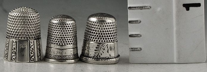   Lot of 51 Sterling Silver Thimbles Simons Bros Webster Company  