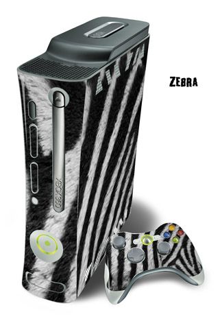 Skin Decal Cover for Xbox 360 Console + two Xbox 360 Controllers 