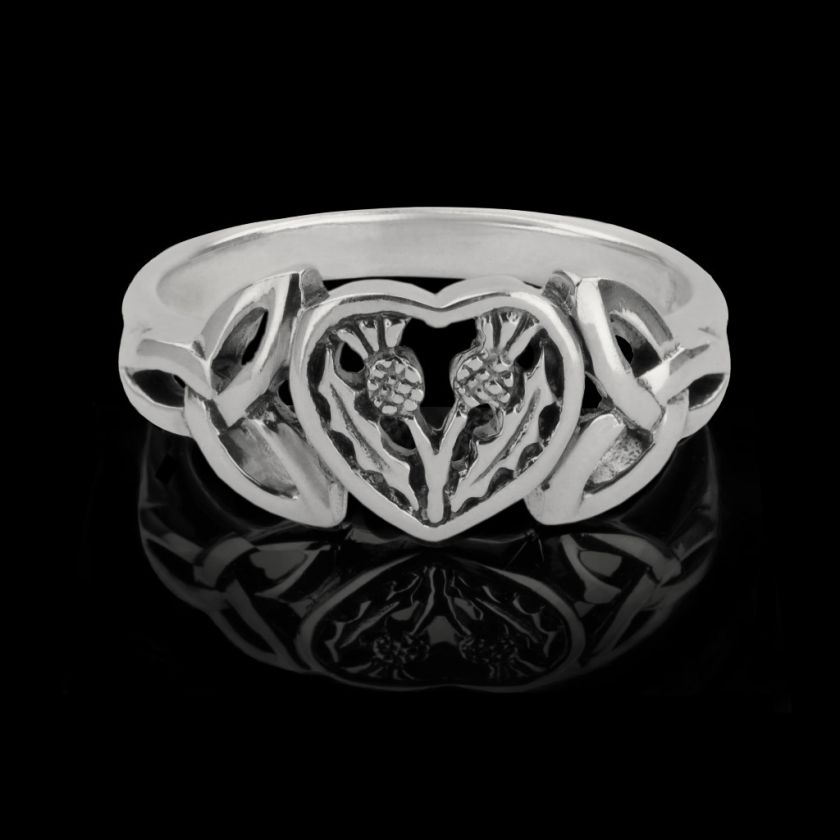 Scottish Thistle Sterling Silver Ring  