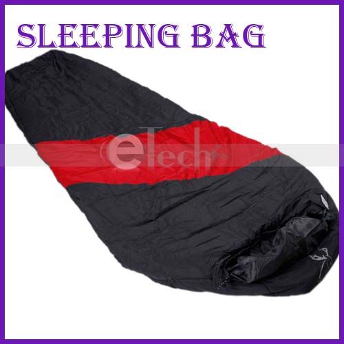 Outdoor Camping Sleeping Bag 0 ~ 10 Degree Multiseasons Ink Color Red 