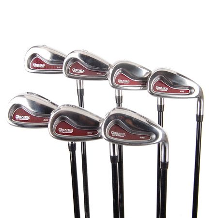 New Nickent Genex Arc Titanium Irons 4 PW R Flex Graphite  