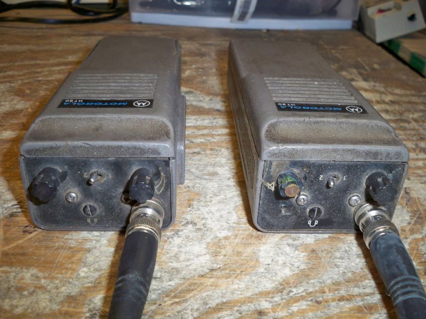 LOT OF 2 PORTABLE MOTOROLA HT90 2 WAY RADIO HANDSETS  