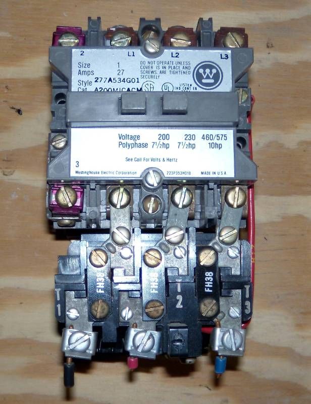 Westinghouse Size 1 motor Starter A200M1CACM  