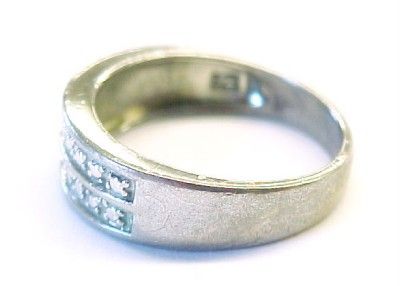 Sterling Silver Textured Designed Fashion Band Ring ~ Size 7.75  