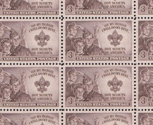 995 3c BOY SCOUTS NH FULL SHEET OF 50  