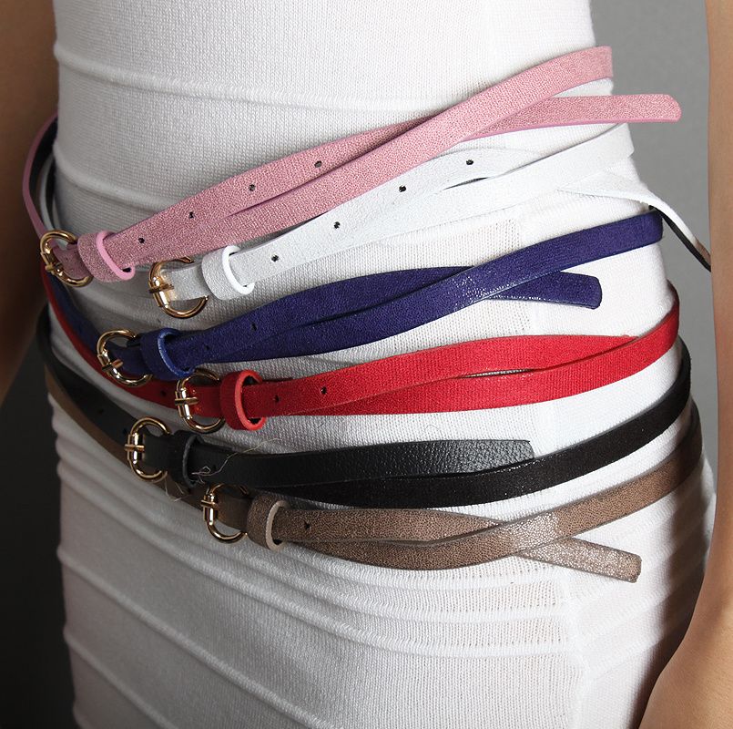 Sz Adjustable Low Waist Narrow Thin Skinny Belt 2FOR$10  