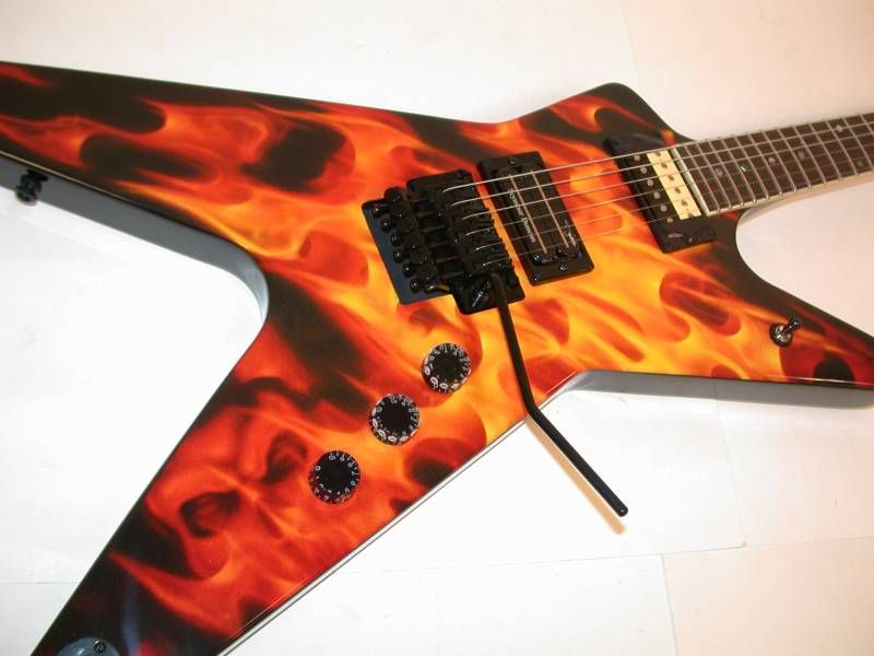 Dean DIMEBAG Dime O Flame Guitar with Floyd Rose Bridge, DBDF  