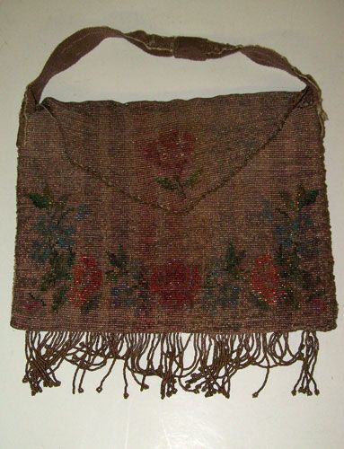 Vintage PURSES Beaded FLAPPER Knitted BERMUDA Silk  