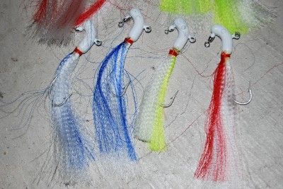 Saltwater Bucktail Jigs Lures Fishing Tackle 1.3 oz  