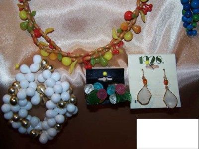 WESTERN GERMANY,JAPAN ETCFRUIT SALAD JEWELRY 7 PCS  