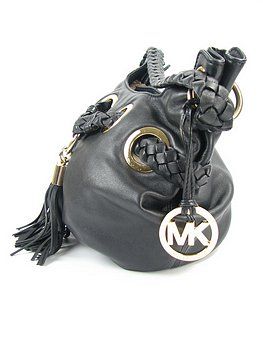 Michael Kors Braided Strap Shoulder Bag USED Black $298  