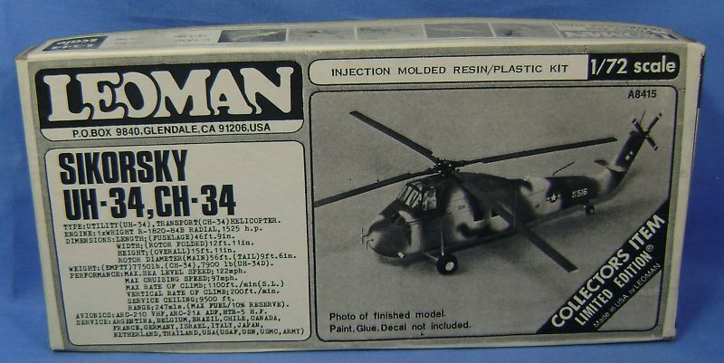 LEOMAN RARE SIKORSKY CH 34 EPOXY MODEL AIRPLANE KIT  