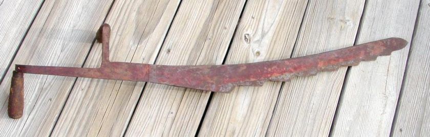 PRIMITIVE ANTIQUE HAY ICE SAW KNIFE FARM TOOL  