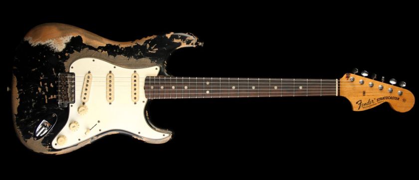   Exclusive Masterbuilt 69 Stratocaster Ultimate Relic Guitar Black
