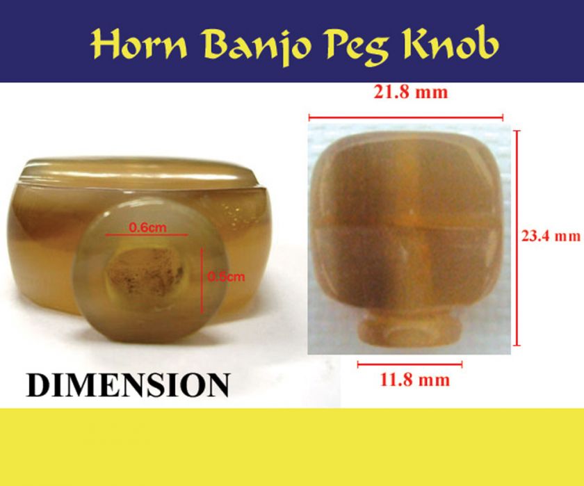 Banjo Part   Buffalo Horn Peg Knob 4pcs (1)  