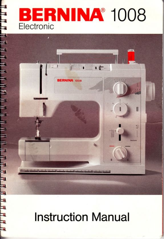 Bernina 1008 Sewing Machine Manual in PDF format on CD  