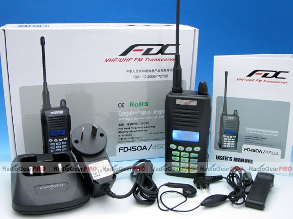 FDC FD 450 UHF CB radio 410 480Mhz +earpiece  