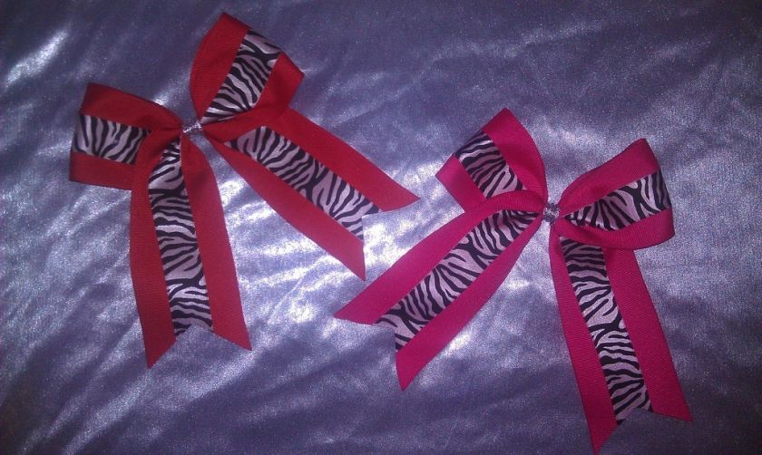 Zebra Print Cheer Bow  