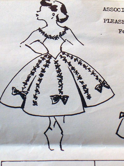   50s Mail Order Girls Pageant Dance Costume Dress Pattern Size 6  